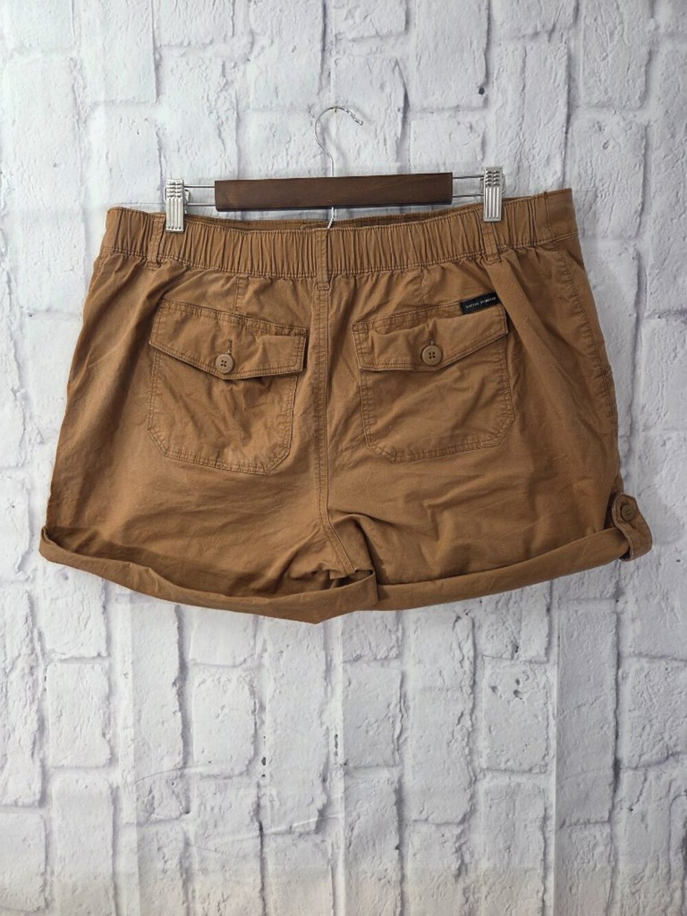 Social Standard by Sanctuary XXL Dark Tan Button Cuff Casual Summer Shorts - Picture 4 of 8